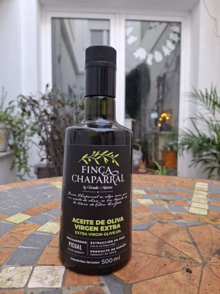 Botella de AOVE de Finca Chaparral